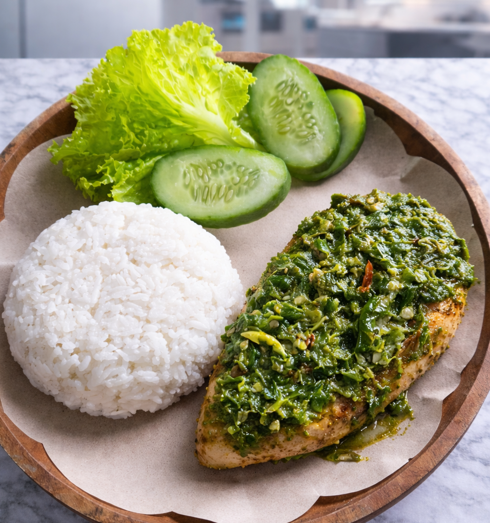 Ayam Penyet Cabe Ijo Dada