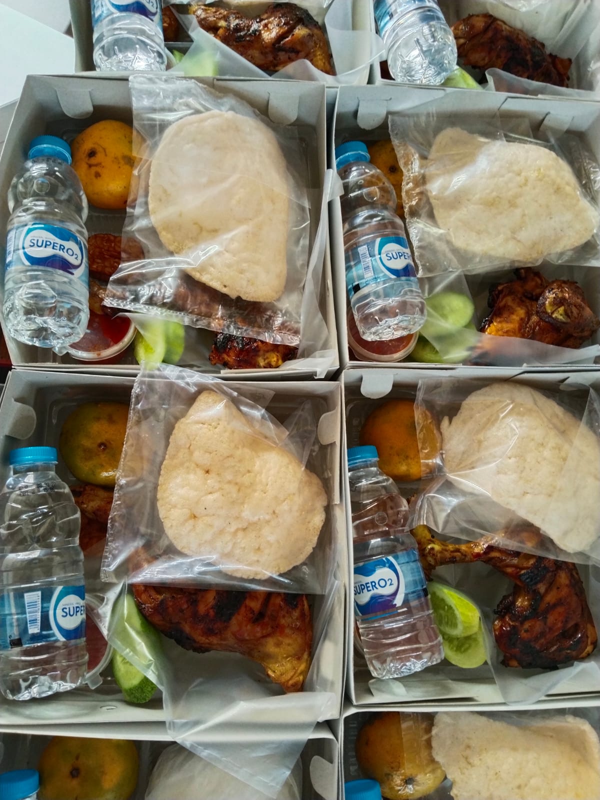Paket Nasi Box Komplit (Box Putih) - Ayam