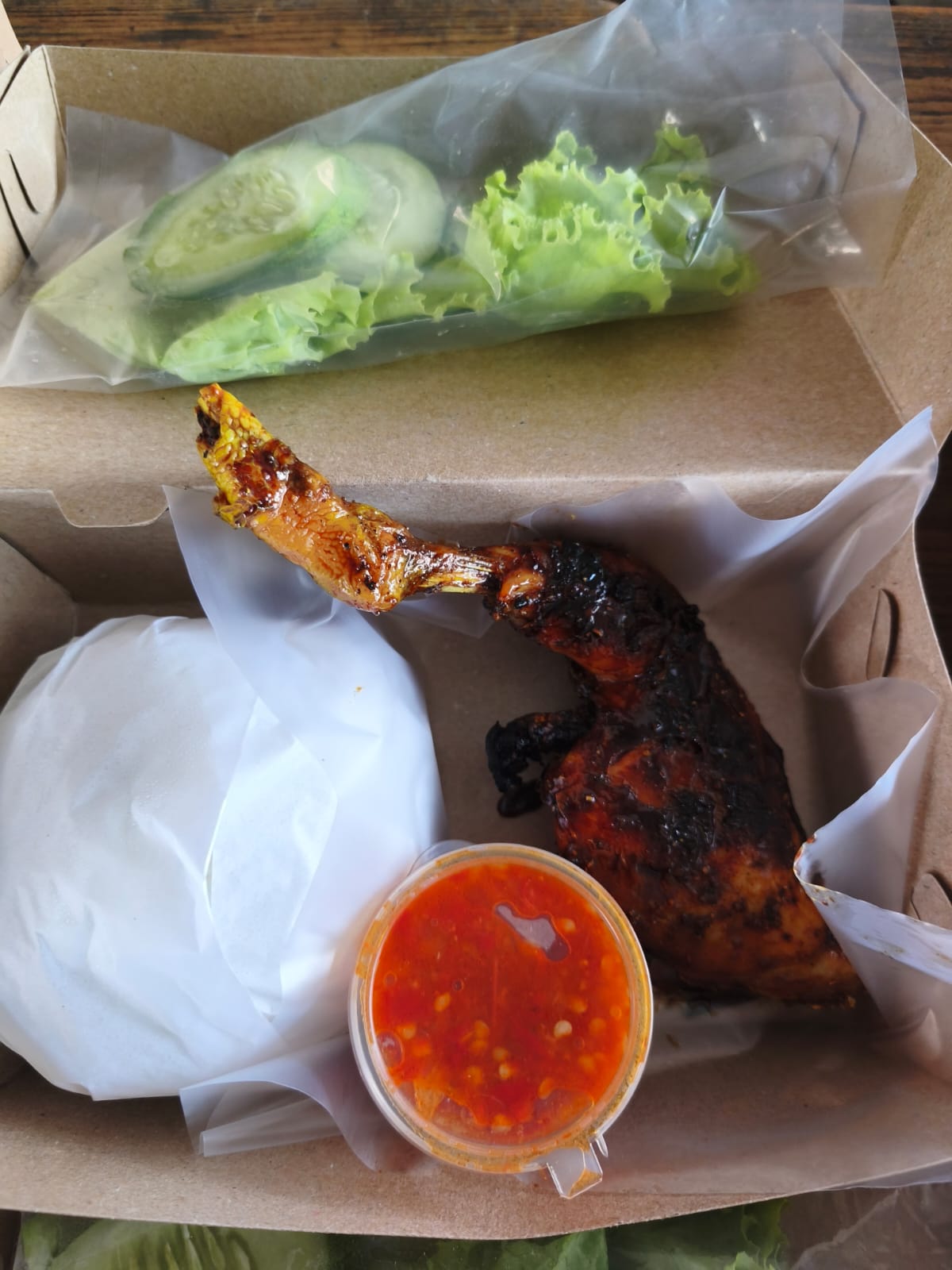 Paket Nasi Box Biasa (Box Coklat) - Ayam